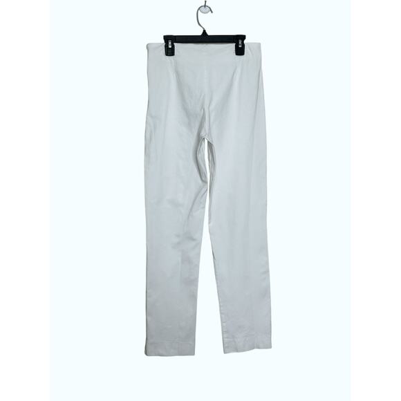 Charlotte Kellogg white straight legs flat front pants size 10 - Picture 8 of 10